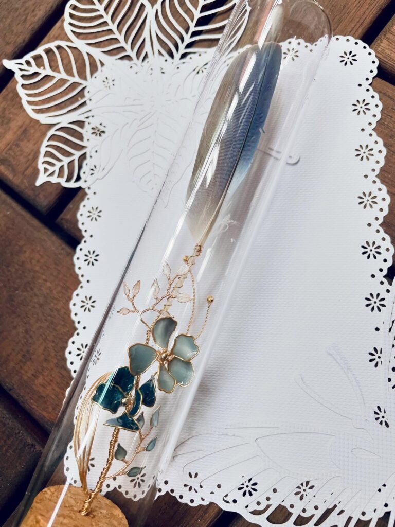 JuBoi-羽毛收藏玻璃罐-和尚鸚鵡