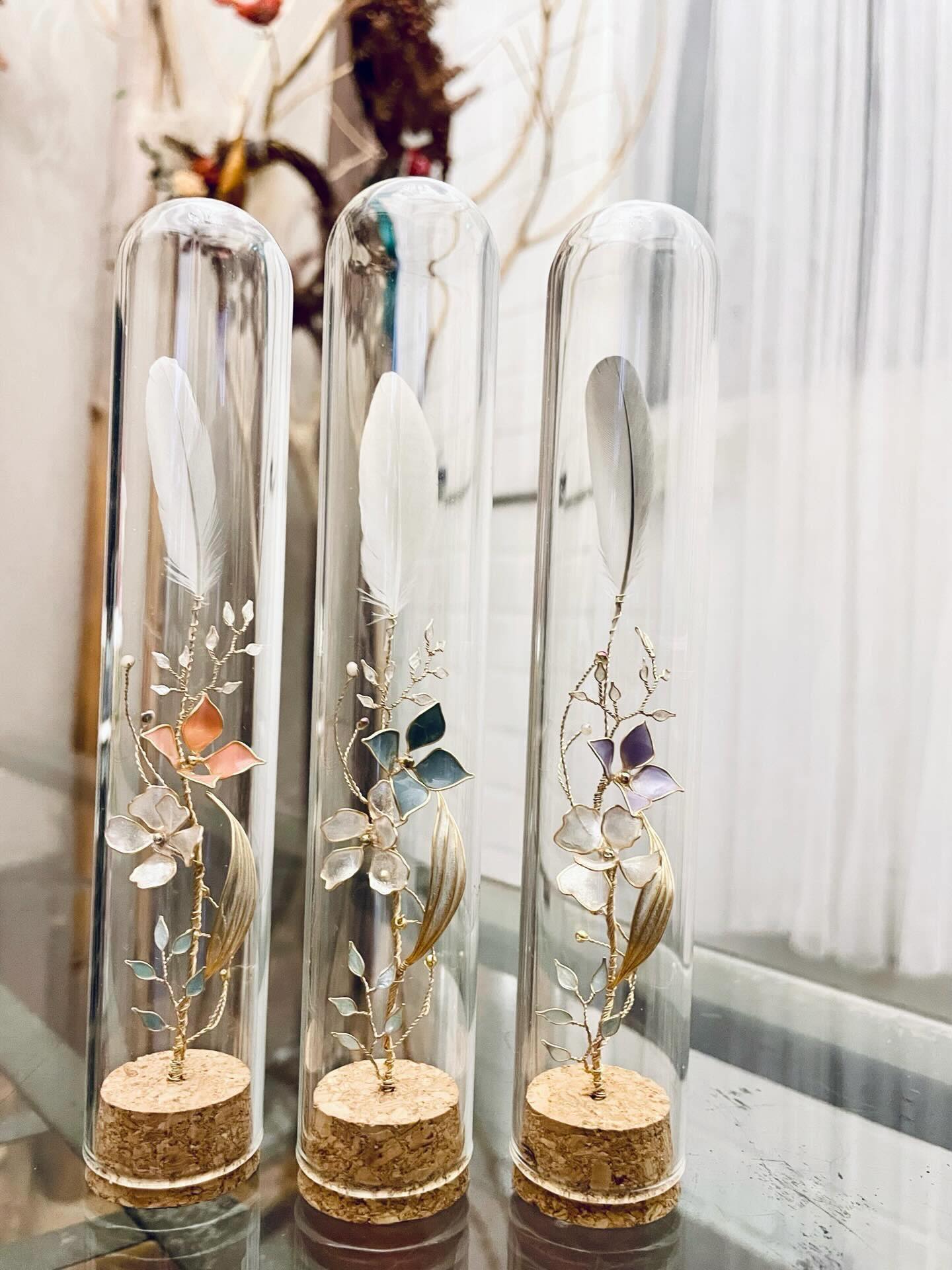 JuBoi-羽毛收藏玻璃罐-暖茶文鳥町