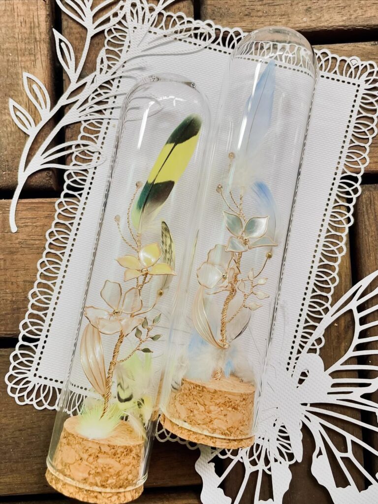 JuBoi-羽毛收藏玻璃罐-虎皮鸚鵡-02