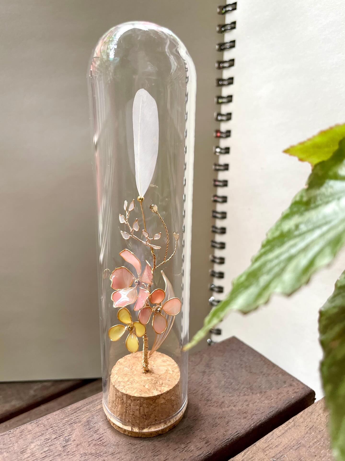 JuBoi-羽毛收藏玻璃罐-文鳥-小P