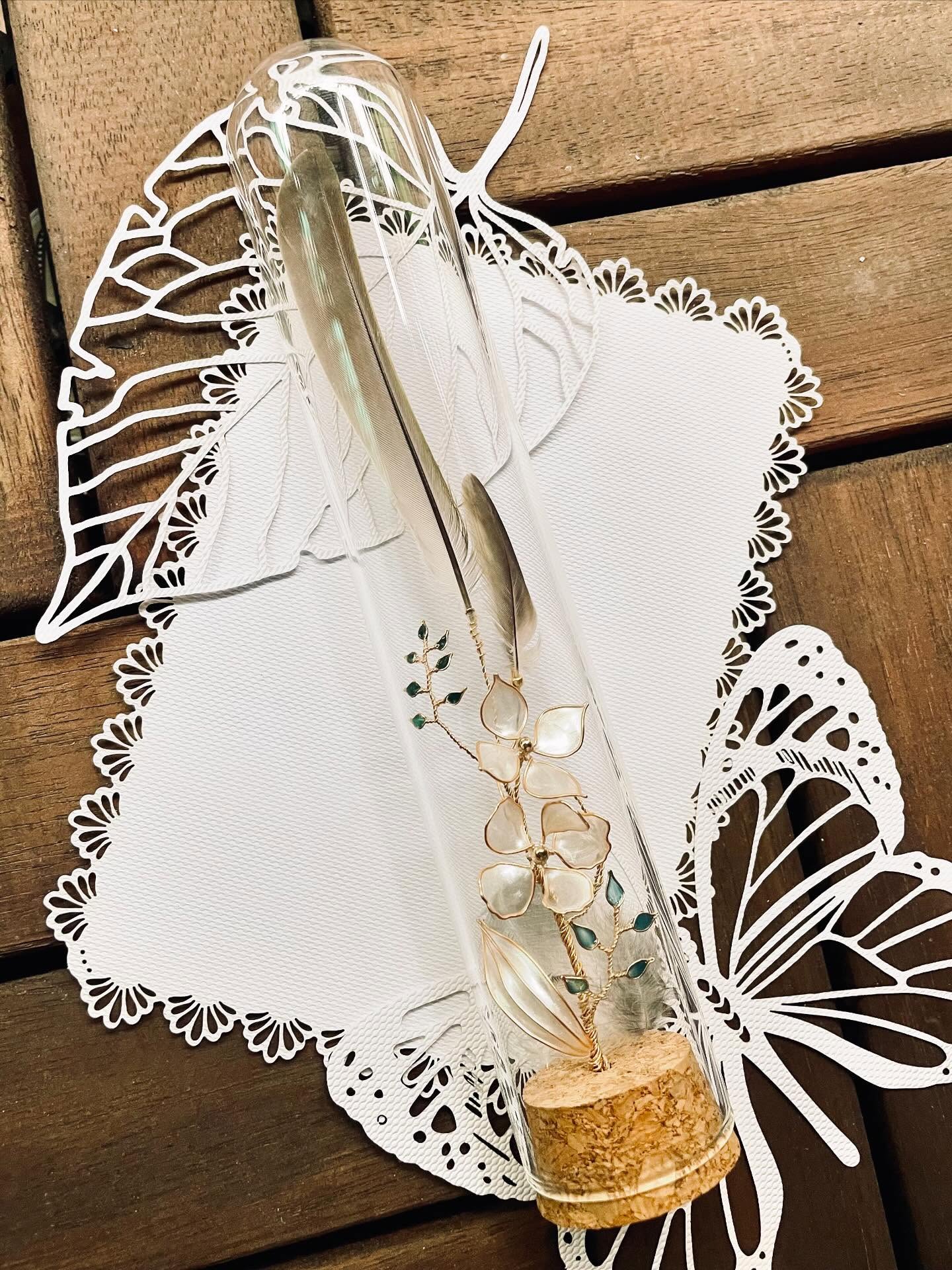 JuBoi-羽毛收藏紀念瓶-白頭翁-Bird02