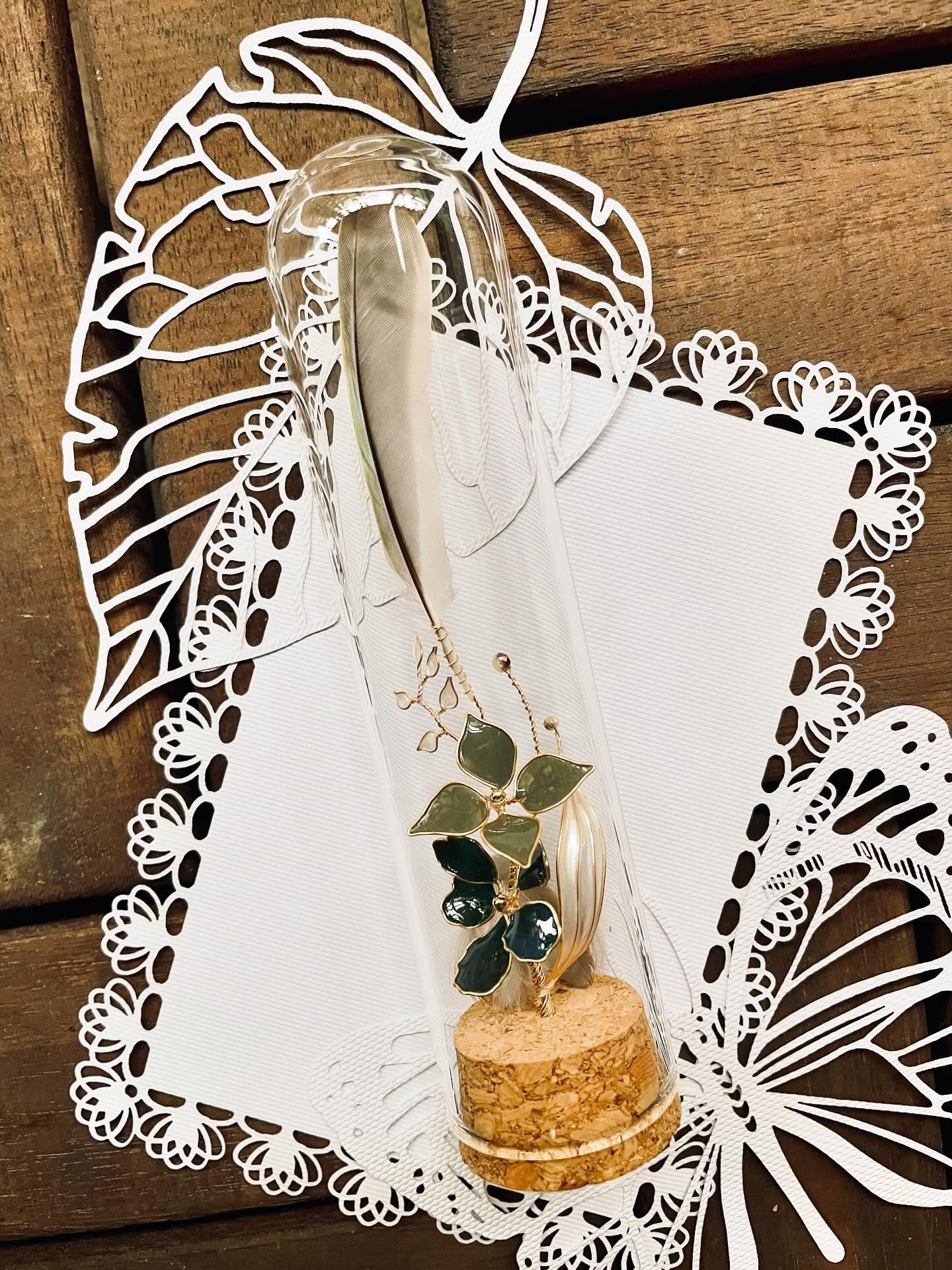 JuBoi-羽毛收藏紀念瓶-白頭翁-Bird03