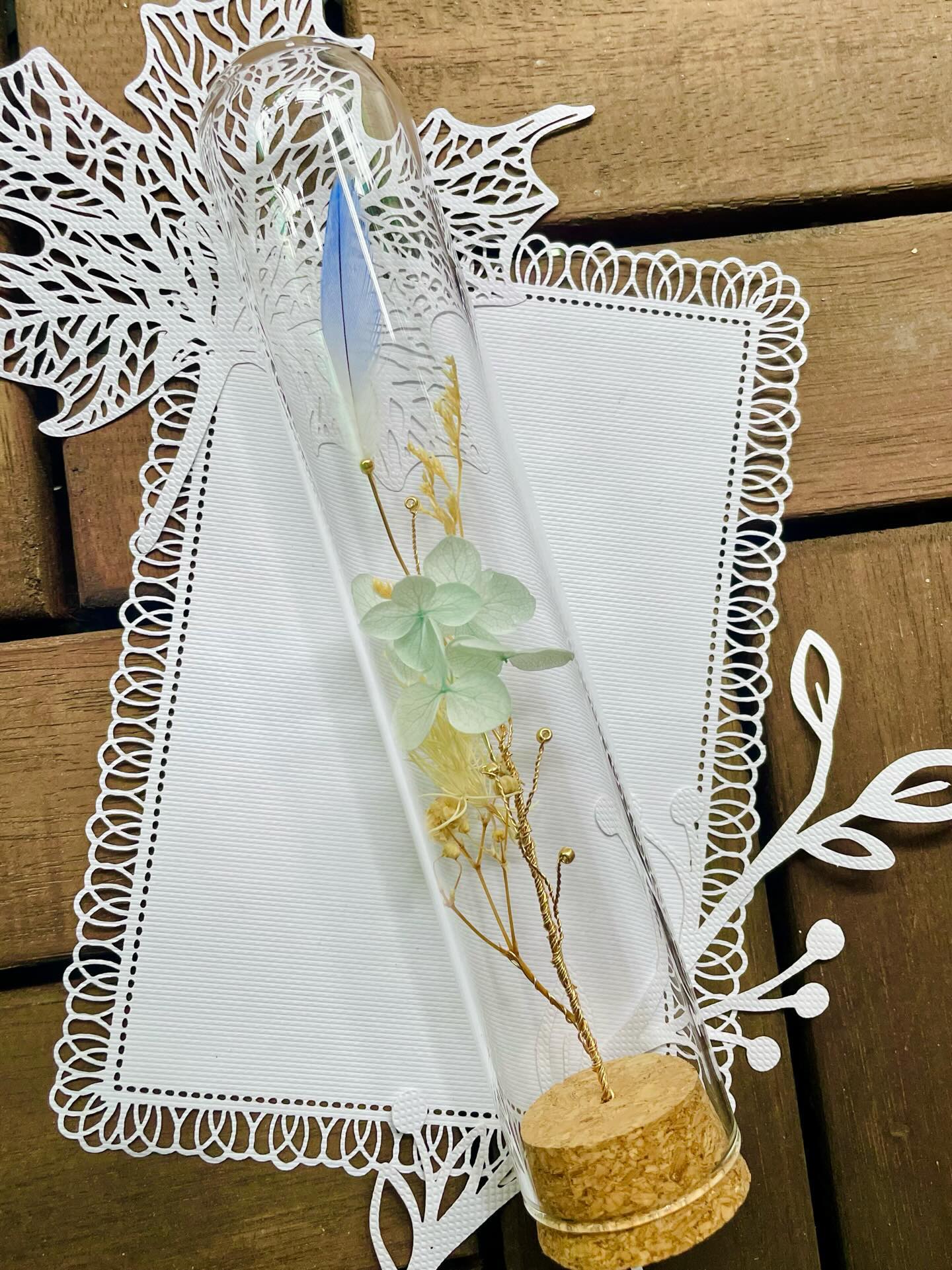 JuBoi-羽毛收藏紀念瓶-虎皮鸚鵡-阿啾