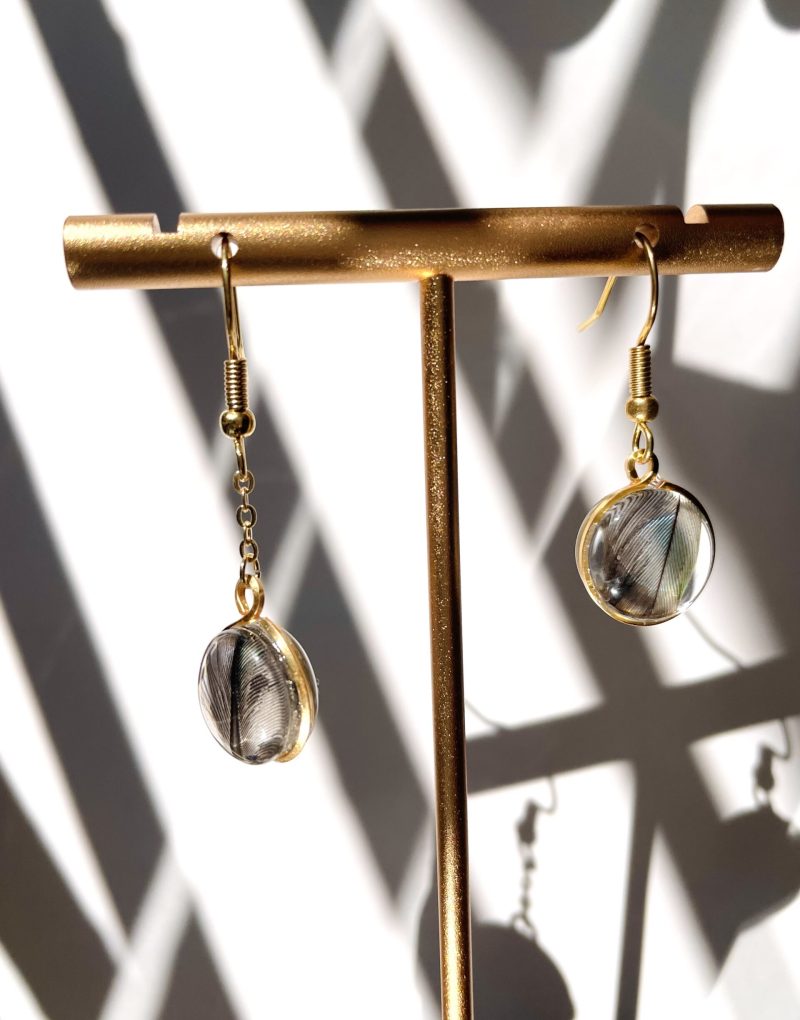 Juboi-鳥寶羽毛耳環01