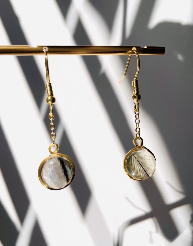 Juboi-鳥寶羽毛耳環02