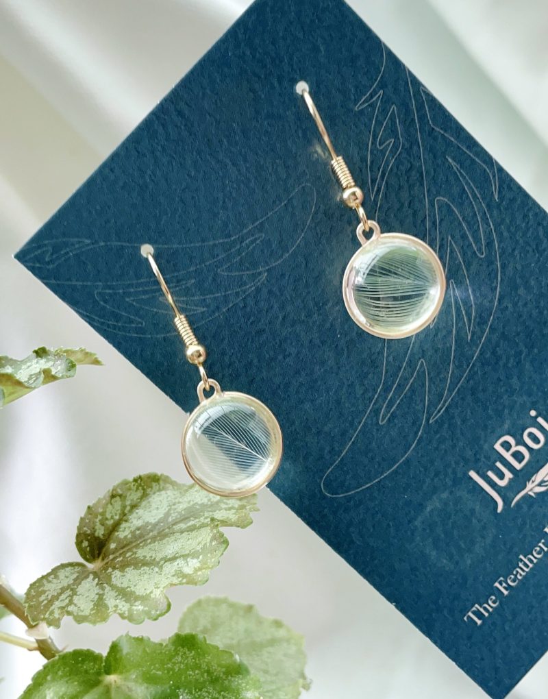 Juboi-鳥寶羽毛耳環05
