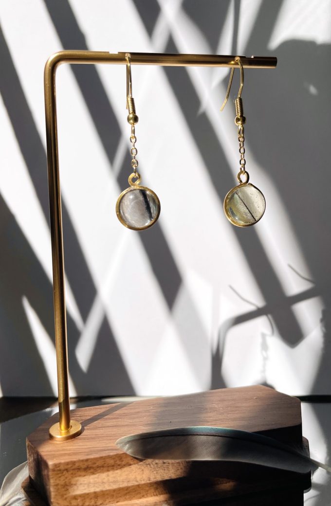 Juboi-鳥寶羽毛耳環07