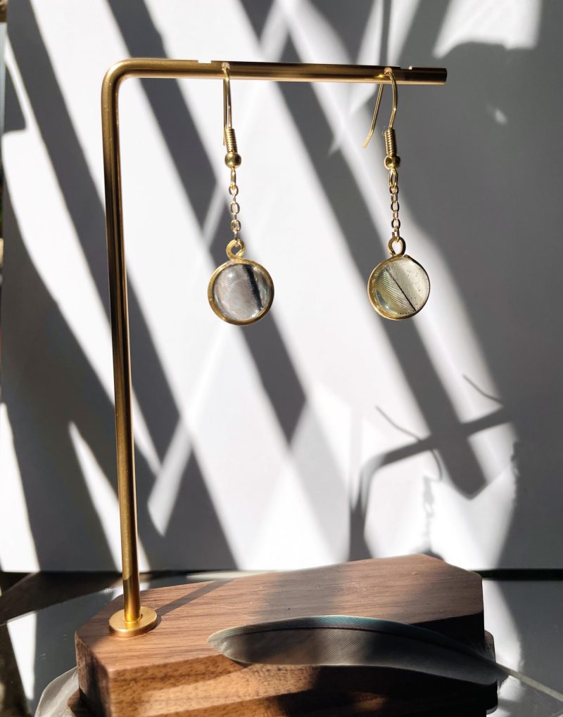 Juboi-鳥寶羽毛耳環07